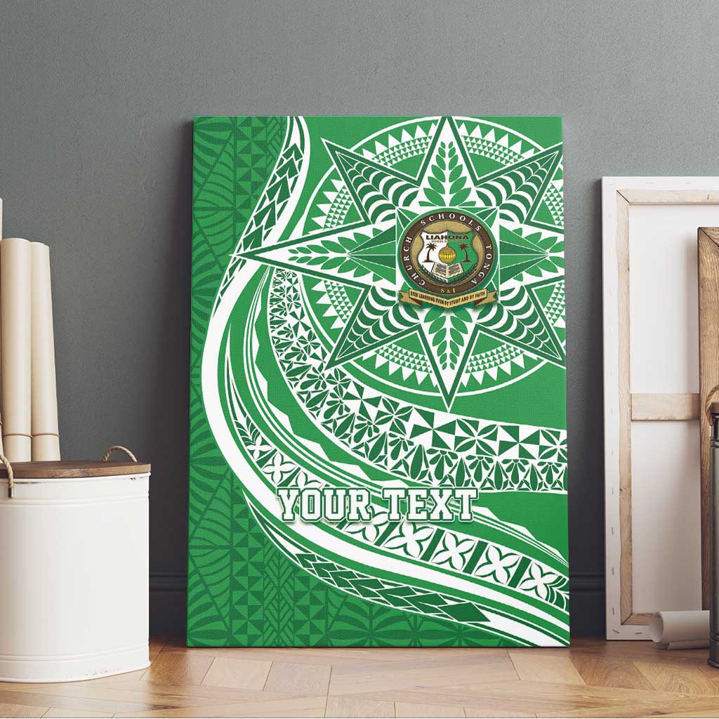 Tonga Liahona High School Personalized Canvas Wall Art Ngatu Tokelaufeletoa Motifs
