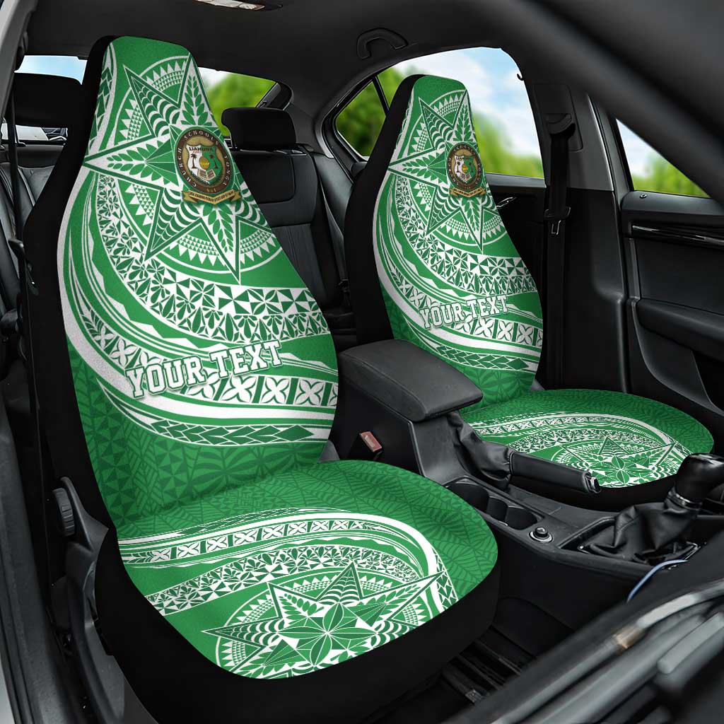 Tonga Liahona High School Personalized Car Seat Cover Ngatu Tokelaufeletoa Motifs