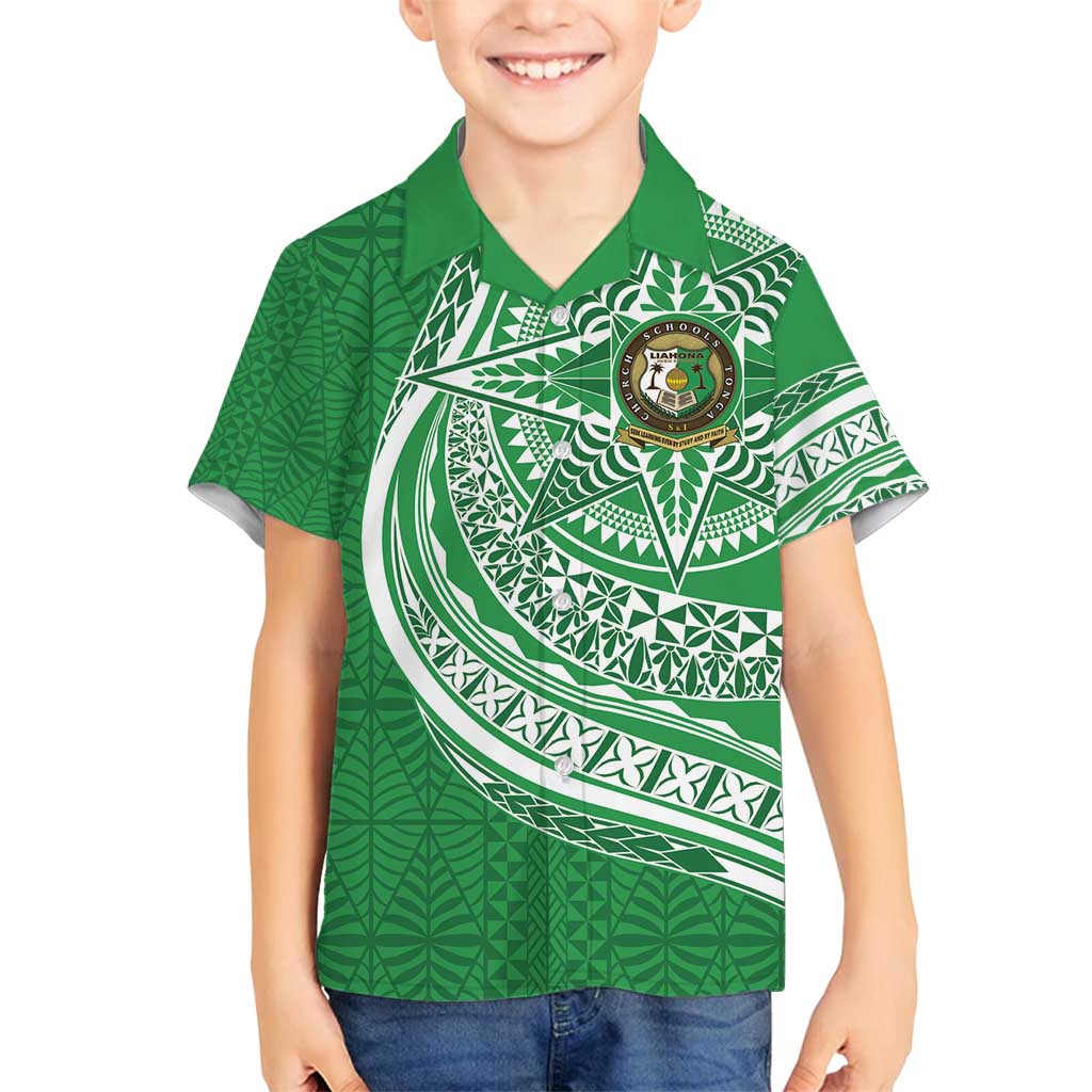 Tonga Liahona High School Personalized Family Matching Puletasi and Hawaiian Shirt Ngatu Tokelaufeletoa Motifs