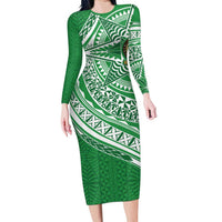 Tonga Liahona High School Personalized Long Sleeve Bodycon Dress Ngatu Tokelaufeletoa Motifs