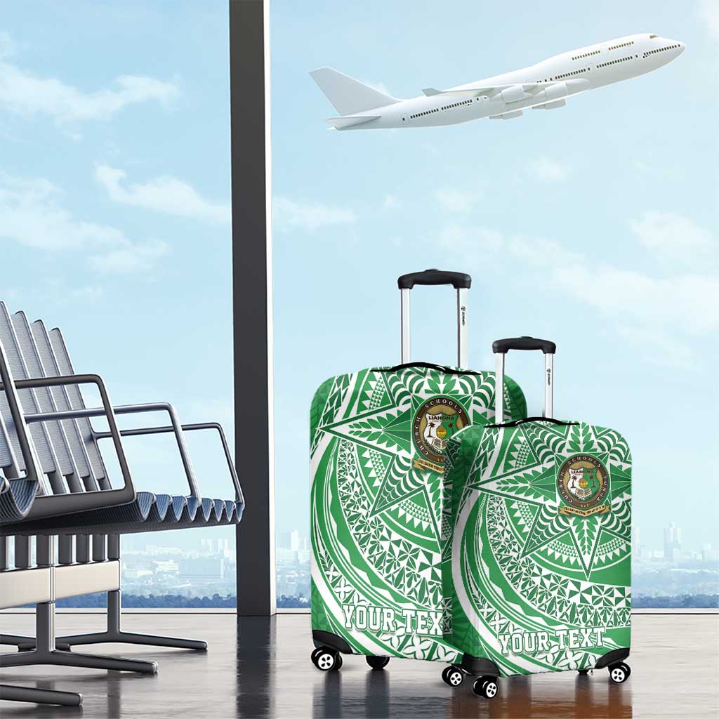 Tonga Liahona High School Personalized Luggage Cover Ngatu Tokelaufeletoa Motifs