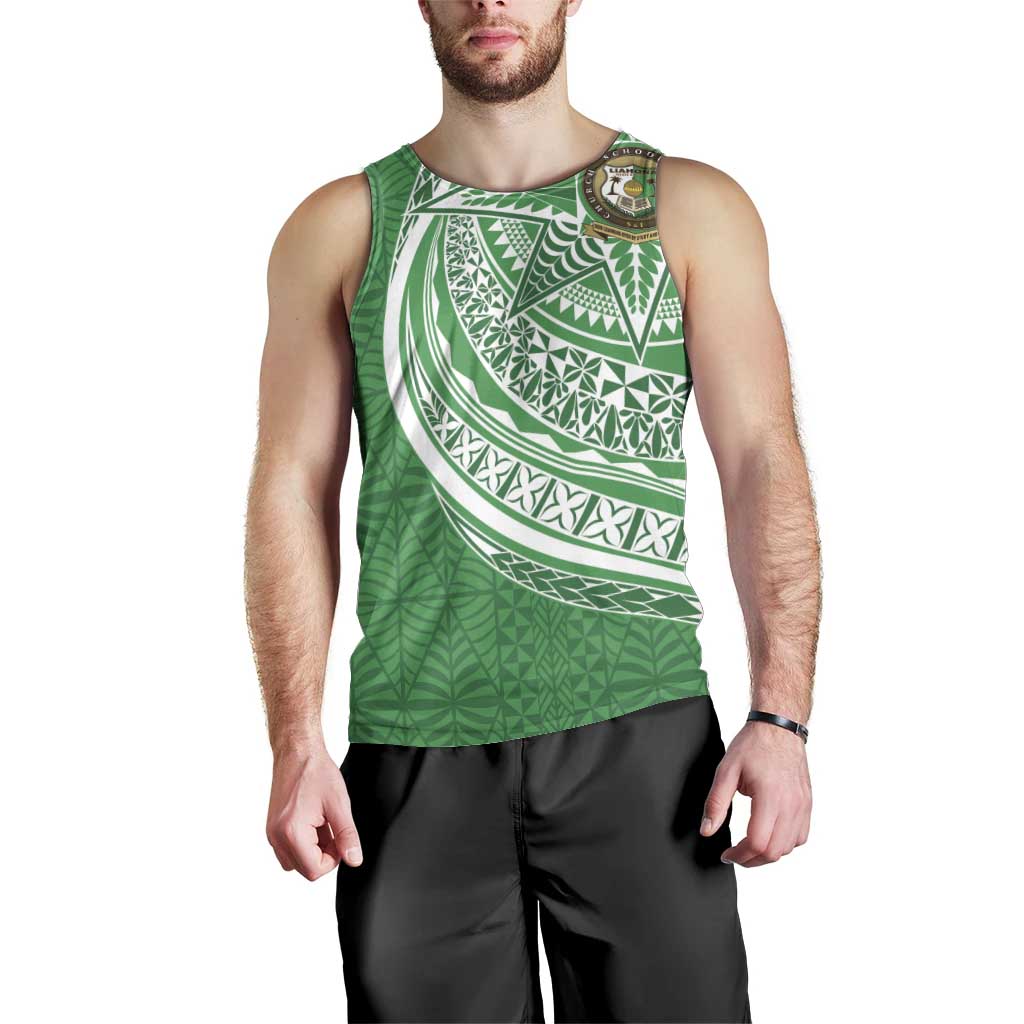Tonga Liahona High School Personalized Men Tank Top Ngatu Tokelaufeletoa Motifs