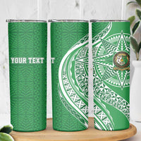 Tonga Liahona High School Personalized Skinny Tumbler Ngatu Tokelaufeletoa Motifs