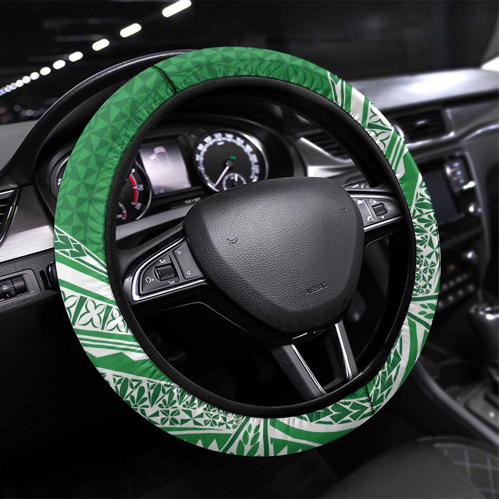 Tonga Liahona High School Steering Wheel Cover Ngatu Tokelaufeletoa Motifs