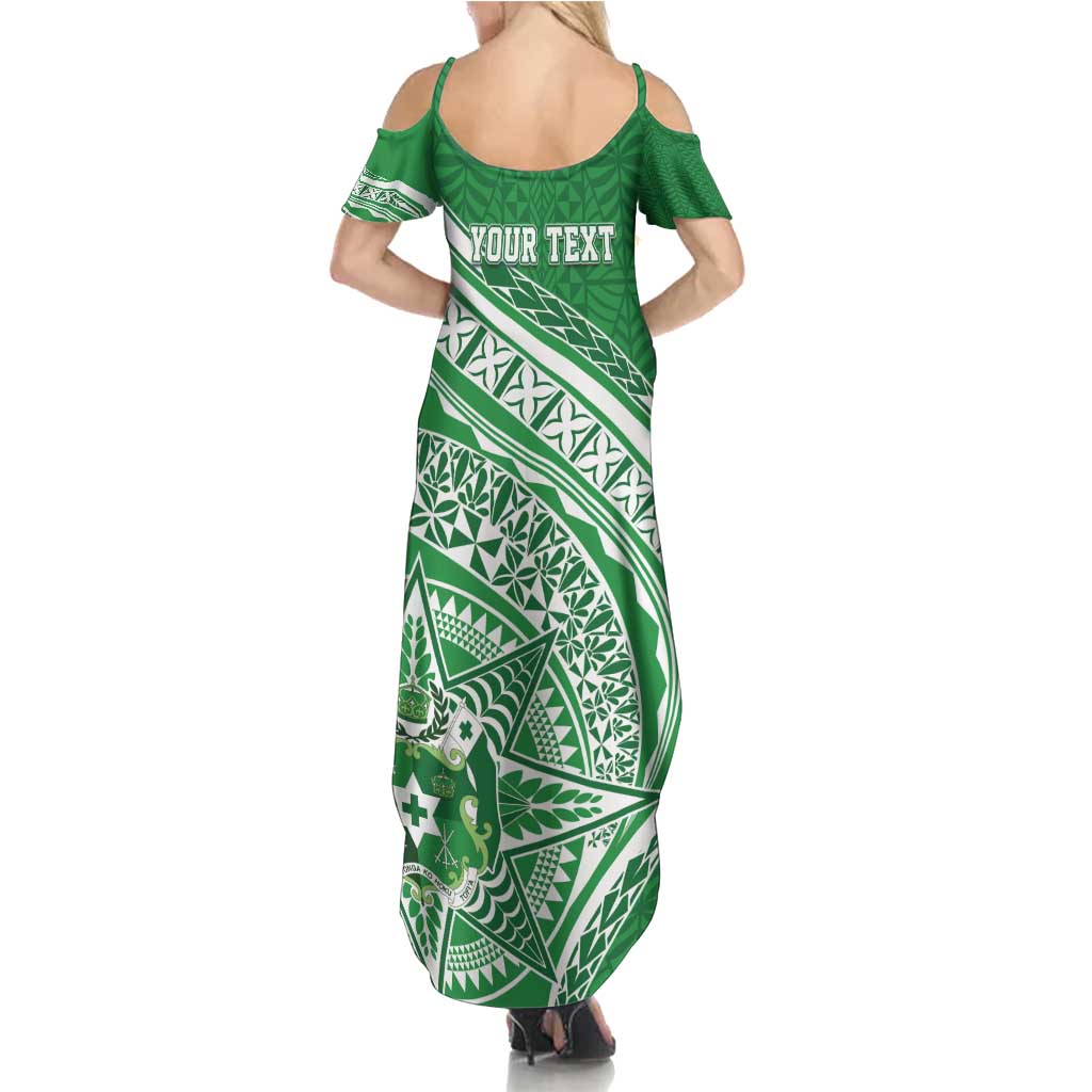 Tonga Liahona High School Personalized Summer Maxi Dress Ngatu Tokelaufeletoa Motifs