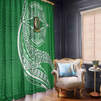 Tonga Liahona High School Personalized Window Curtain Ngatu Tokelaufeletoa Motifs