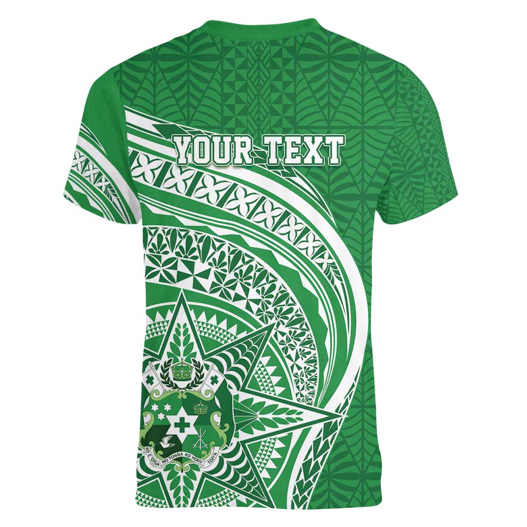 Tonga Liahona High School Personalized Women V-Neck T-Shirt Ngatu Tokelaufeletoa Motifs