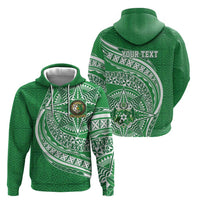 Tonga Liahona High School Personalized Zip Hoodie Ngatu Tokelaufeletoa Motifs
