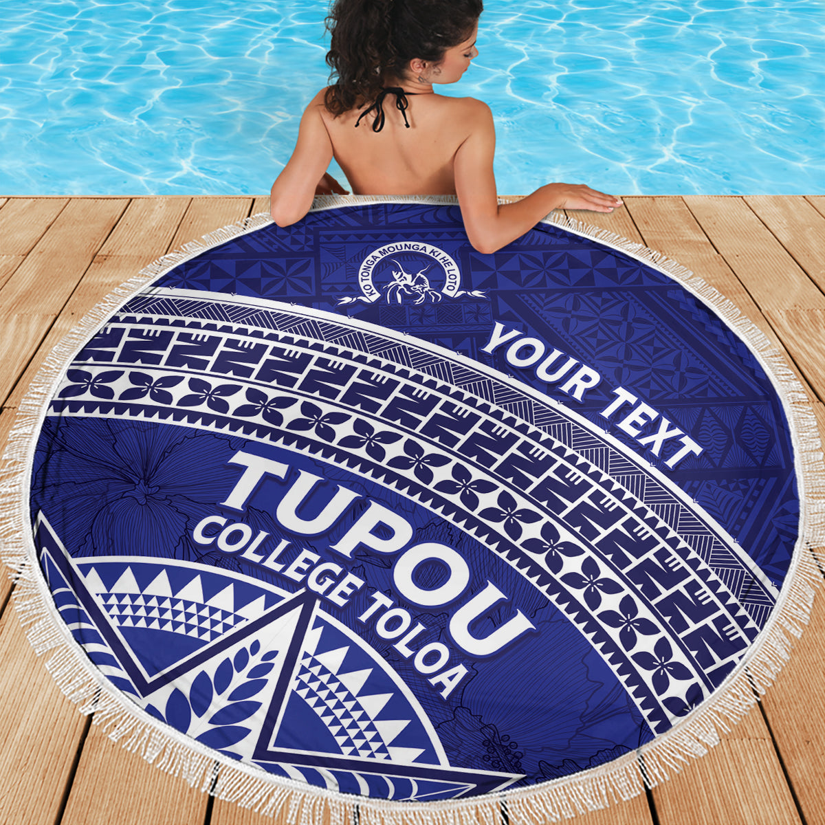 Tupou College Toloa Beach Blanket Ngatu Tapa Mix Style
