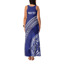 Tupou College Toloa Family Matching Tank Maxi Dress and Hawaiian Shirt Ngatu Tapa Mix Style