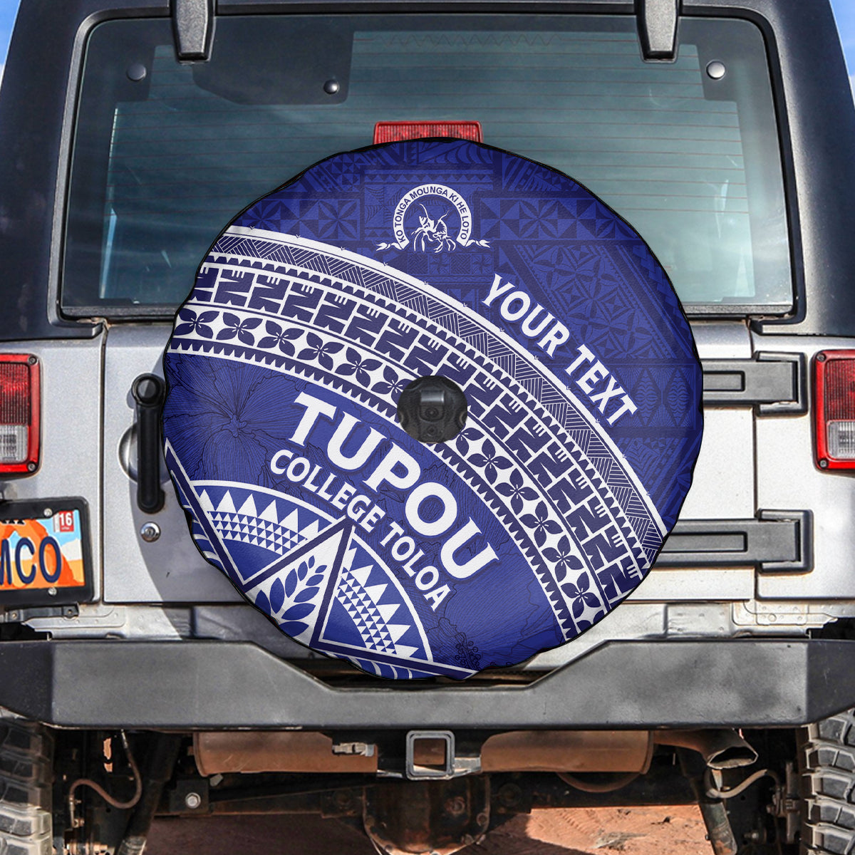 Tupou College Toloa Spare Tire Cover Ngatu Tapa Mix Style