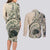 Aloha Hawaii Tapa Couples Matching Long Sleeve Bodycon Dress and Long Sleeve Button Shirt Summer Green Hawaiian Ipu - Polynesian Pride