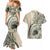 Aloha Hawaii Tapa Couples Matching Mermaid Dress and Hawaiian Shirt Summer Green Hawaiian Ipu - Polynesian Pride