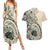 Aloha Hawaii Tapa Couples Matching Summer Maxi Dress and Hawaiian Shirt Summer Green Hawaiian Ipu - Polynesian Pride