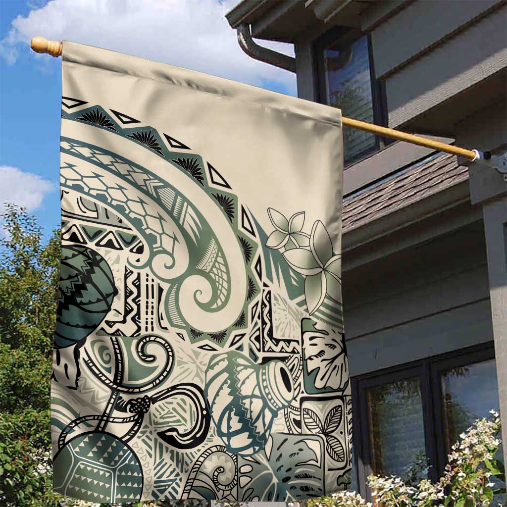 Aloha Hawaii Tapa Garden Flag Summer Green Hawaiian Ipu - Polynesian Pride