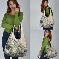 Aloha Hawaii Tapa Grocery Bag Summer Green Hawaiian Ipu - Polynesian Pride