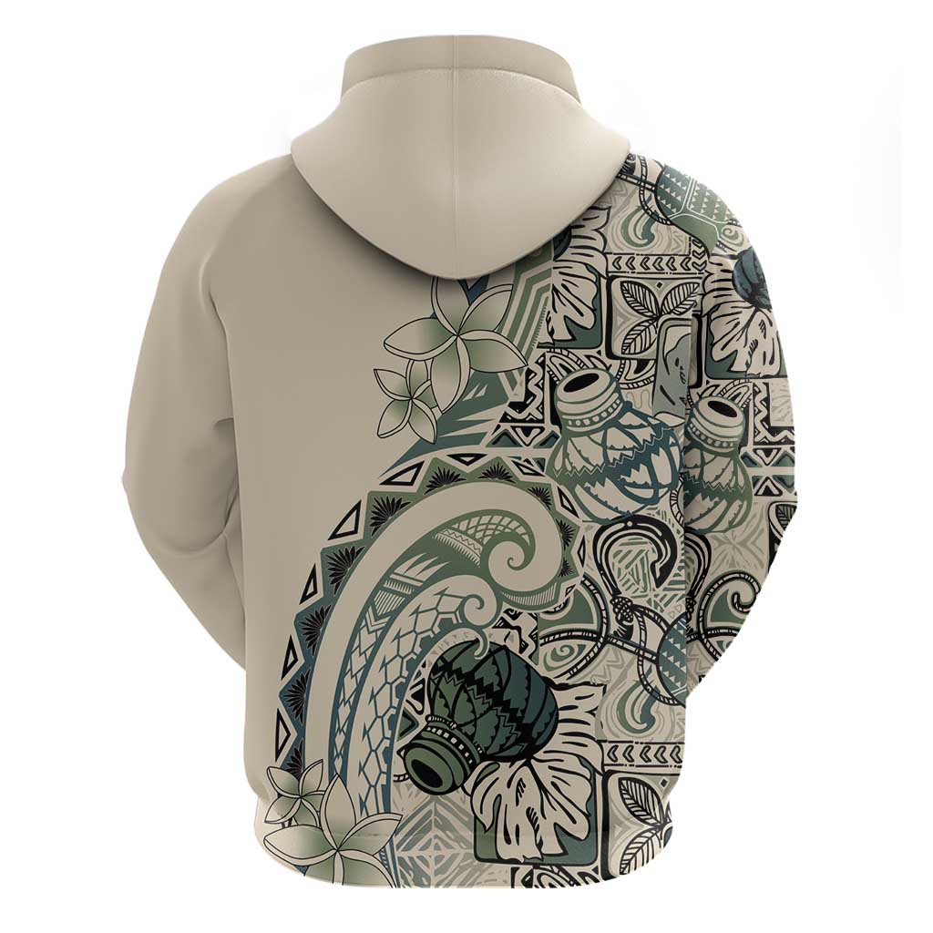 Aloha Hawaii Tapa Hoodie Summer Green Hawaiian Ipu - Polynesian Pride