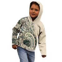 Aloha Hawaii Tapa Kid Hoodie Summer Green Hawaiian Ipu - Polynesian Pride