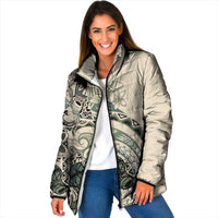 Aloha Hawaii Tapa Padded Jacket Summer Green Hawaiian Ipu - Polynesian Pride