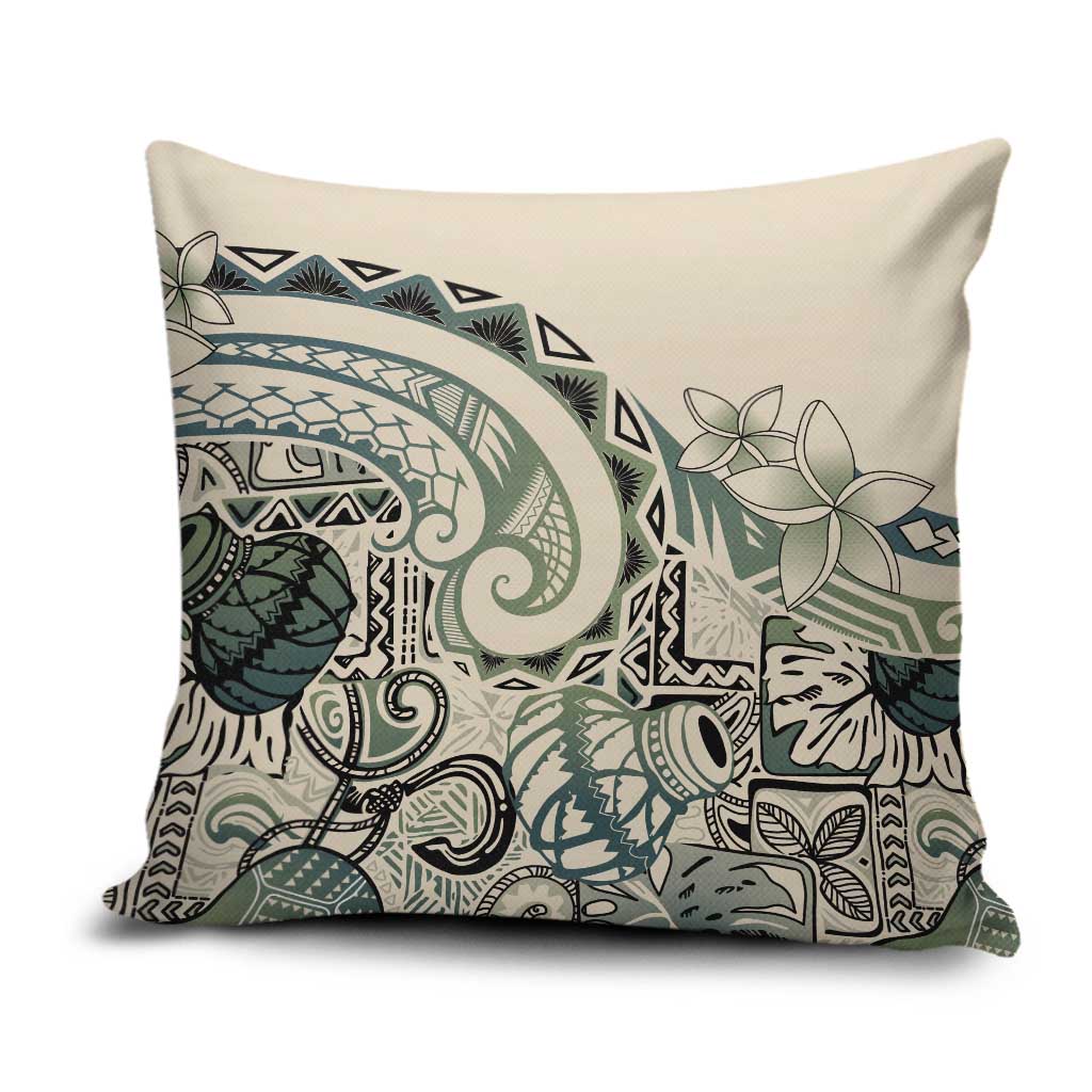 Aloha Hawaii Tapa Pillow Cover Summer Green Hawaiian Ipu LT7 Emerald - Polynesian Pride