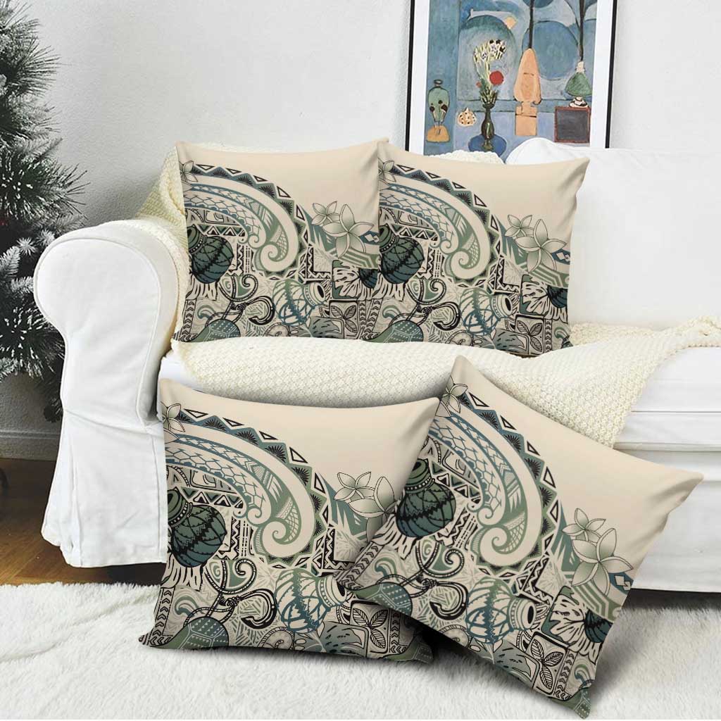 Aloha Hawaii Tapa Pillow Cover Summer Green Hawaiian Ipu LT7 - Polynesian Pride
