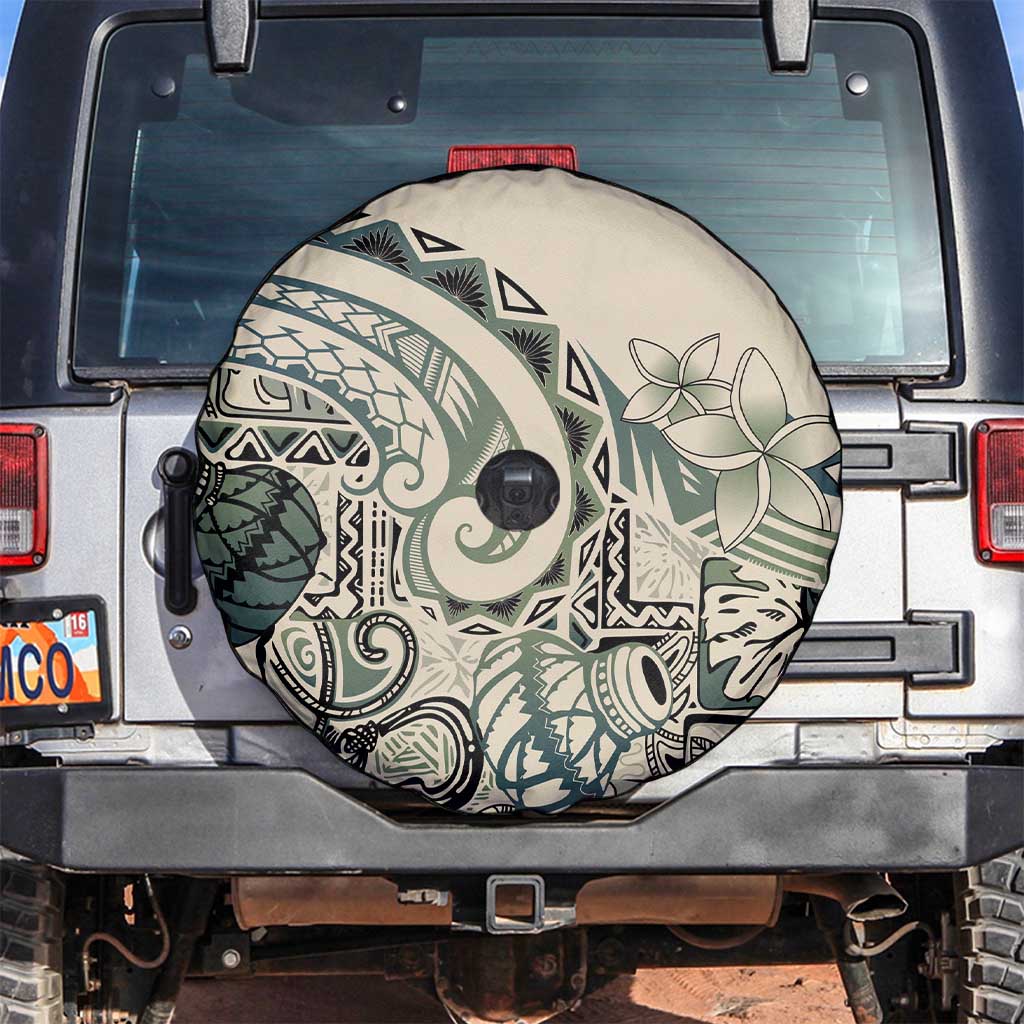 Aloha Hawaii Tapa Spare Tire Cover Summer Green Hawaiian Ipu - Polynesian Pride