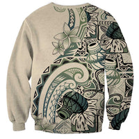 Aloha Hawaii Tapa Sweatshirt Summer Green Hawaiian Ipu - Polynesian Pride