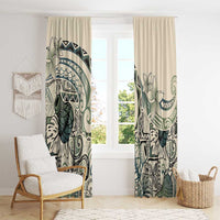 Aloha Hawaii Tapa Window Curtain Summer Green Hawaiian Ipu LT7 - Polynesian Pride