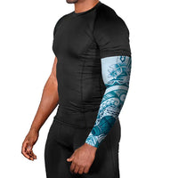 Aloha Hawaii Tapa Arm Sleeves Cool Turquoise Hawaiian Ipu - Polynesian Pride