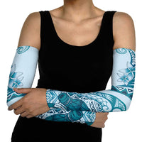 Aloha Hawaii Tapa Arm Sleeves Cool Turquoise Hawaiian Ipu - Polynesian Pride