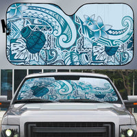 Aloha Hawaii Tapa Auto Sun Shade Cool Turquoise Hawaiian Ipu - Polynesian Pride