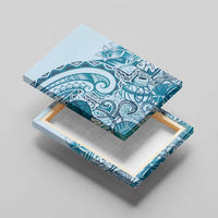 Aloha Hawaii Tapa Canvas Wall Art Cool Turquoise Hawaiian Ipu - Polynesian Pride