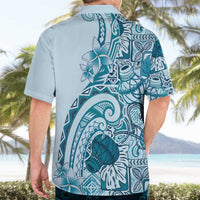 Aloha Hawaii Tapa Hawaiian Shirt Cool Turquoise Hawaiian Ipu - Polynesian Pride