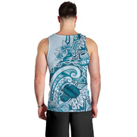 Aloha Hawaii Tapa Men Tank Top Cool Turquoise Hawaiian Ipu - Polynesian Pride