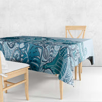 Aloha Hawaii Tapa Tablecloth Cool Turquoise Hawaiian Ipu - Polynesian Pride