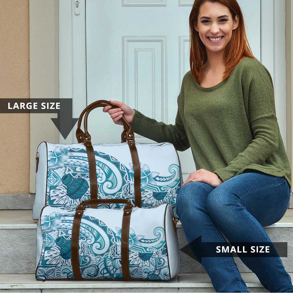 Aloha Hawaii Tapa Travel Bag Cool Turquoise Hawaiian Ipu - Polynesian Pride