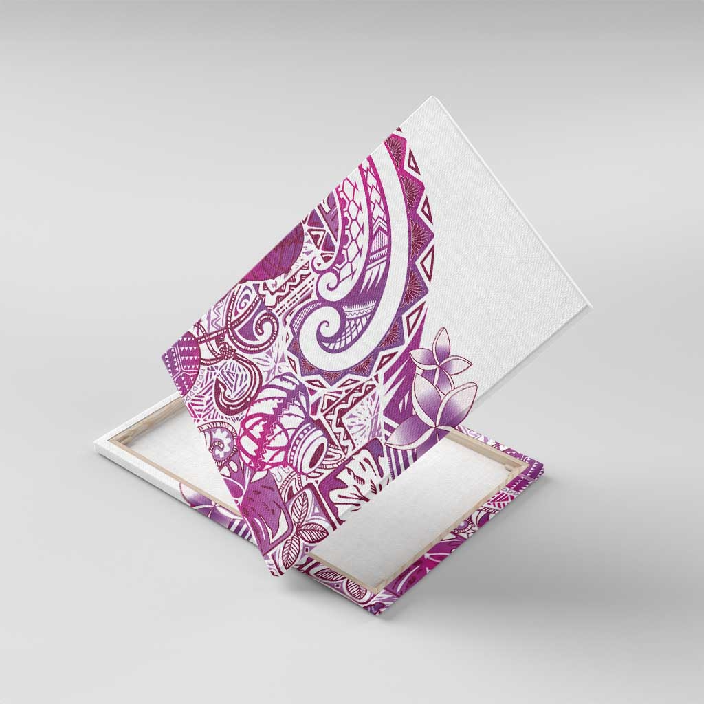 Aloha Hawaii Tapa Canvas Wall Art Vibrant Fuchsia Hawaiian Ipu - Polynesian Pride