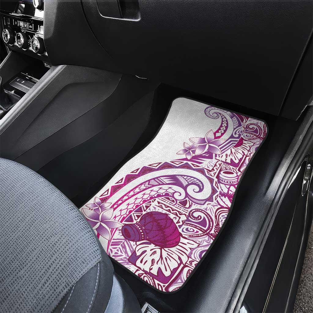 Aloha Hawaii Tapa Car Mats Vibrant Fuchsia Hawaiian Ipu - Polynesian Pride