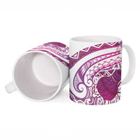 Aloha Hawaii Tapa Ceramic Mug Vibrant Fuchsia Hawaiian Ipu - Polynesian Pride