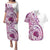 Aloha Hawaii Tapa Couples Matching Puletasi and Hawaiian Shirt Vibrant Fuchsia Hawaiian Ipu - Polynesian Pride