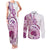 Aloha Hawaii Tapa Couples Matching Tank Maxi Dress and Long Sleeve Button Shirt Vibrant Fuchsia Hawaiian Ipu - Polynesian Pride