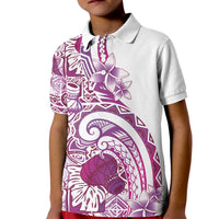 Aloha Hawaii Tapa Kid Polo Shirt Vibrant Fuchsia Hawaiian Ipu - Polynesian Pride