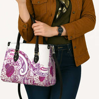 Aloha Hawaii Tapa Leather Bag Vibrant Fuchsia Hawaiian Ipu - Polynesian Pride
