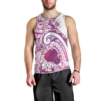 Aloha Hawaii Tapa Men Tank Top Vibrant Fuchsia Hawaiian Ipu - Polynesian Pride