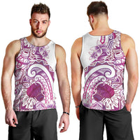 Aloha Hawaii Tapa Men Tank Top Vibrant Fuchsia Hawaiian Ipu - Polynesian Pride