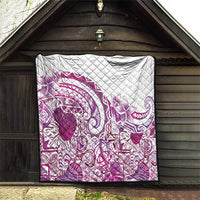 Aloha Hawaii Tapa Quilt Vibrant Fuchsia Hawaiian Ipu - Polynesian Pride