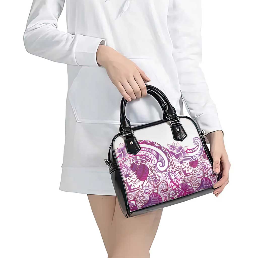 Aloha Hawaii Tapa Shoulder Handbag Vibrant Fuchsia Hawaiian Ipu - Polynesian Pride