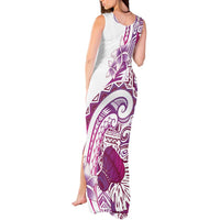 Aloha Hawaii Tapa Tank Maxi Dress Vibrant Fuchsia Hawaiian Ipu - Polynesian Pride