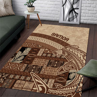 Samoa Mamanu Siapo Mocha Area Rug Tatau Malie