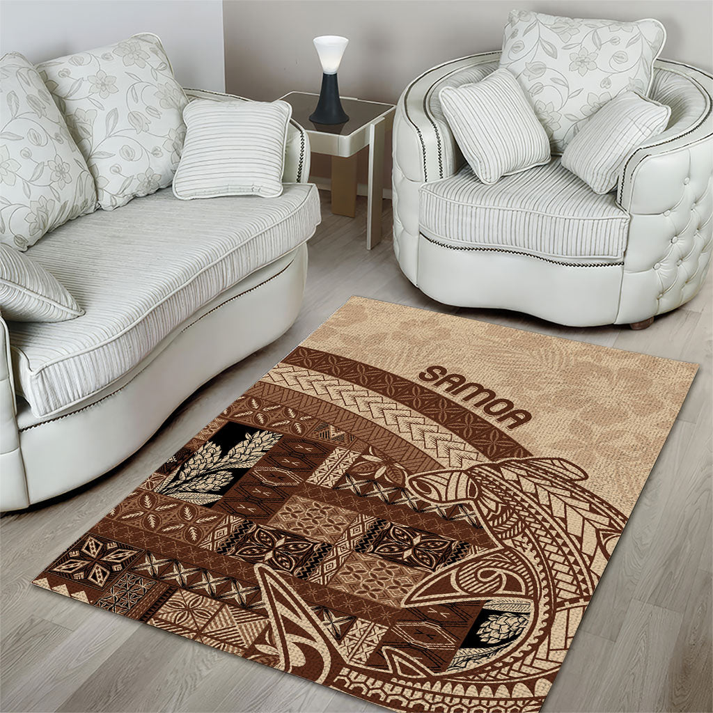Samoa Mamanu Siapo Mocha Area Rug Tatau Malie